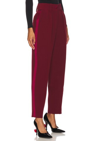 Ronny Kobo Ronny Tuxedo Trouser in Oxblood from Revolve.com | Revolve Clothing (Global)
