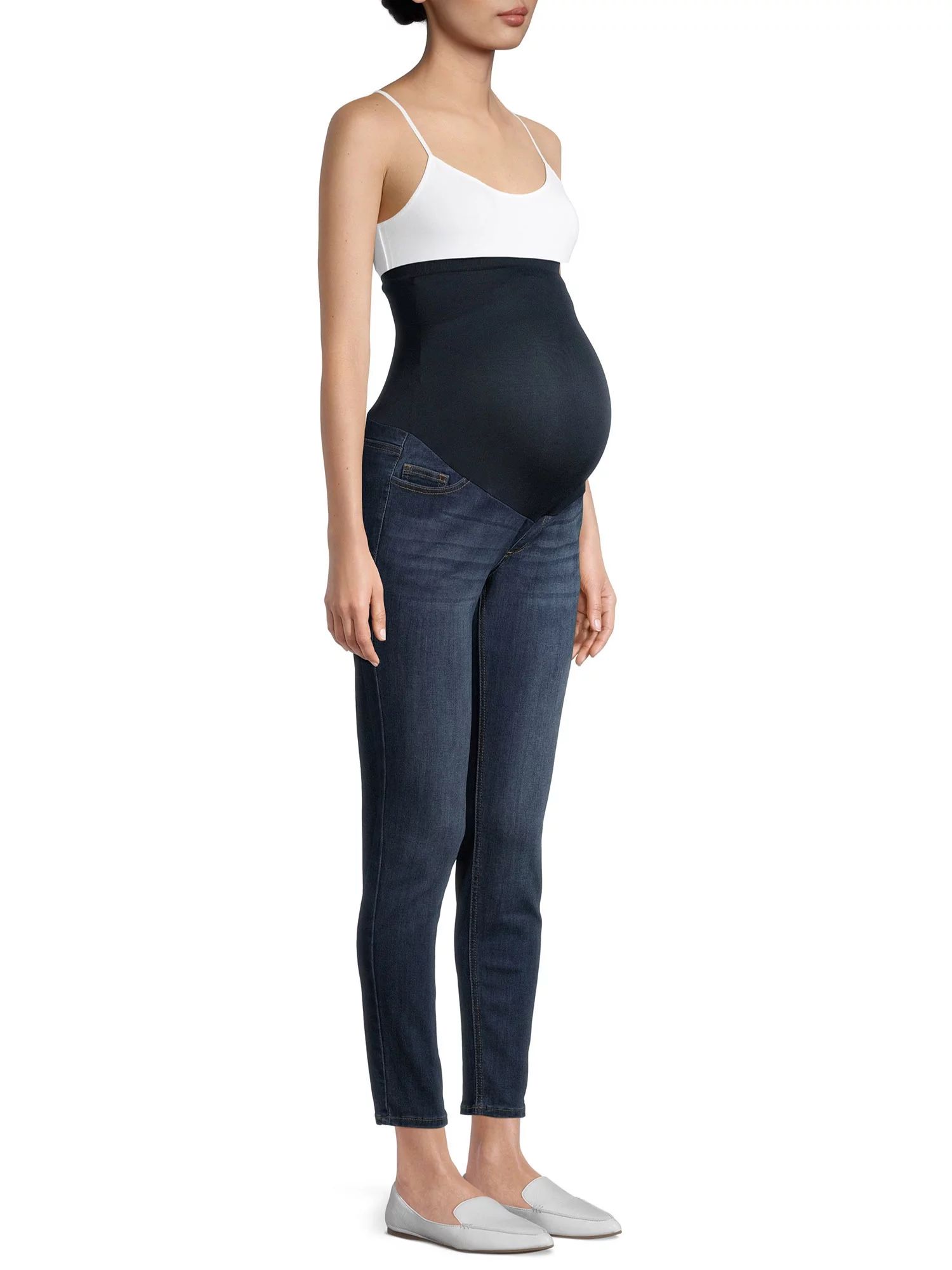 Time and Tru Women’s Maternity Skinny Jeans with Full Panel and 5 Pockets | Walmart (US)