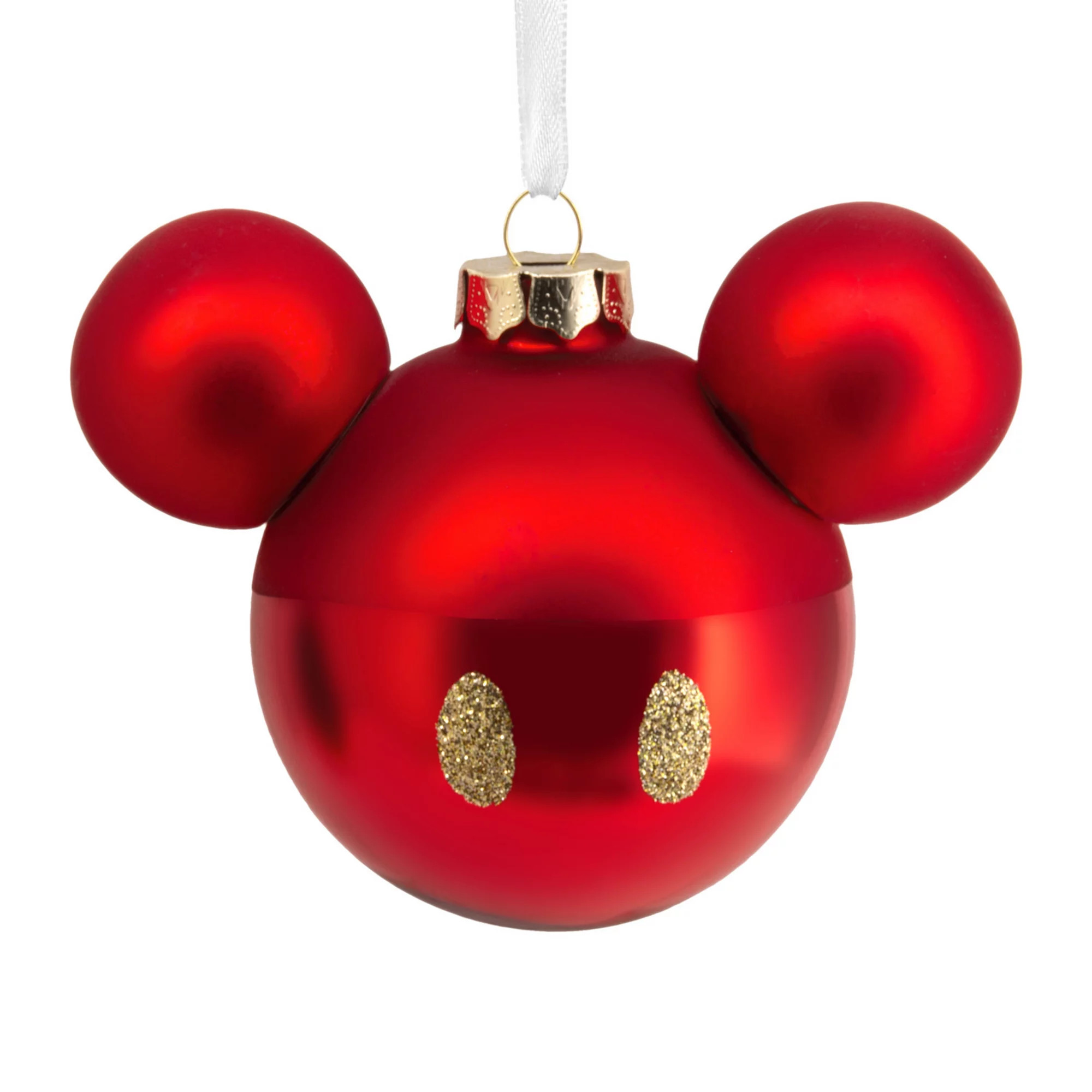 Hallmark Disney's Mickey Mouse Ears Icon Glass Ornament | Kohl's
