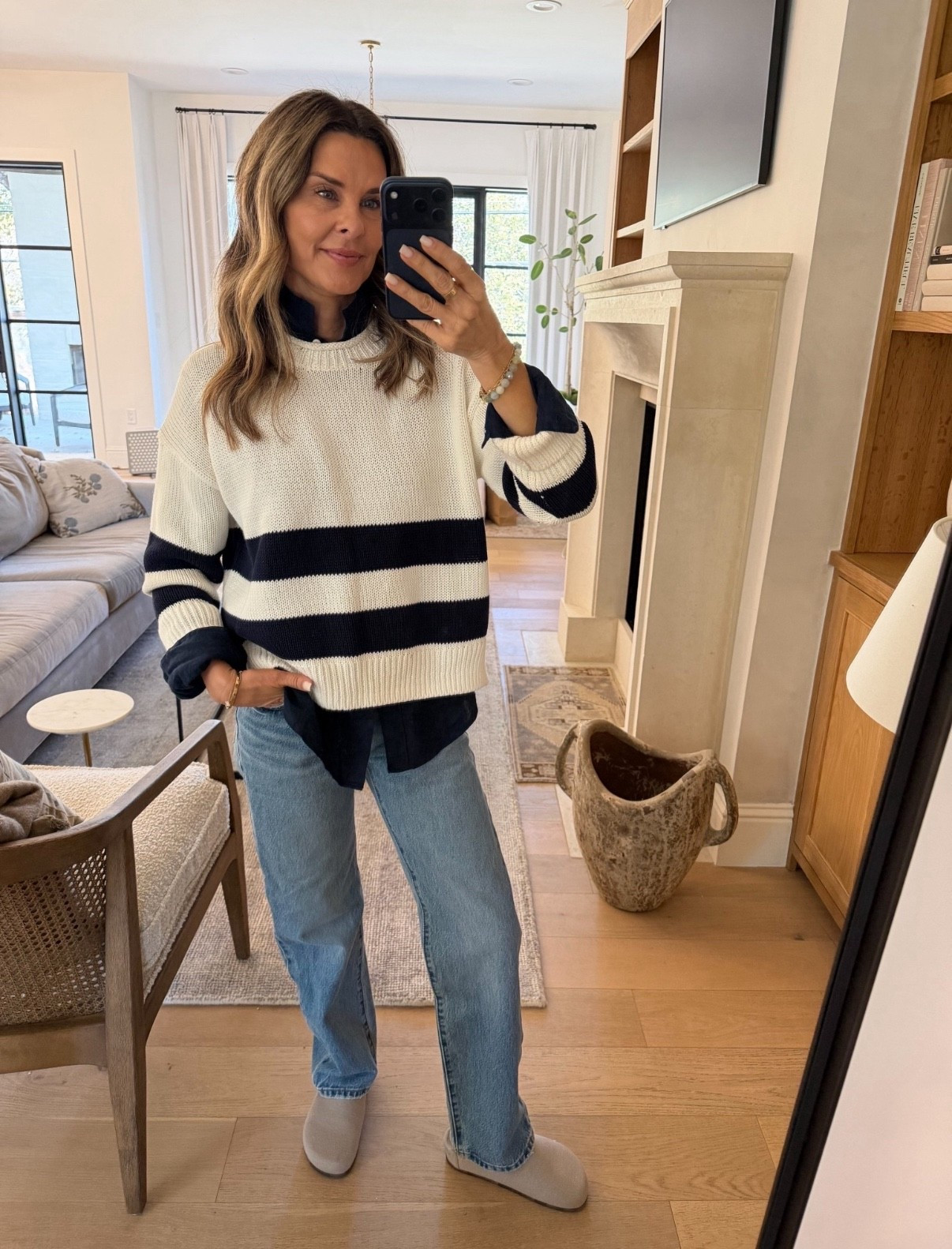 Casual OOTD! I’m 5’6’’.
-Pants TTS
-Nordstrom striped sweater TTS

#LTKOver40 #LTKSeasonal #LTKootd