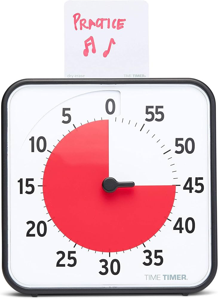TIME TIMER 8 inch Visual Timer - 60 Minute Desk Countdown Clock with Dry Erase Activity Card, Als... | Amazon (US)