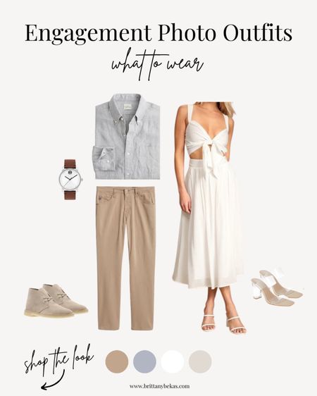 Summer engagement photo outfit idea. This engagement picture outfit is perfect for engagement photos on the beach or in the summer. Also makes a great honeymoon dress or rehearsal dinner dress. 

Couple outfits / engagement picture dress / white engagement dress / bachelorette dress / rehearsal dinner outfits 

#LTKunder100 #LTKwedding #LTKstyletip