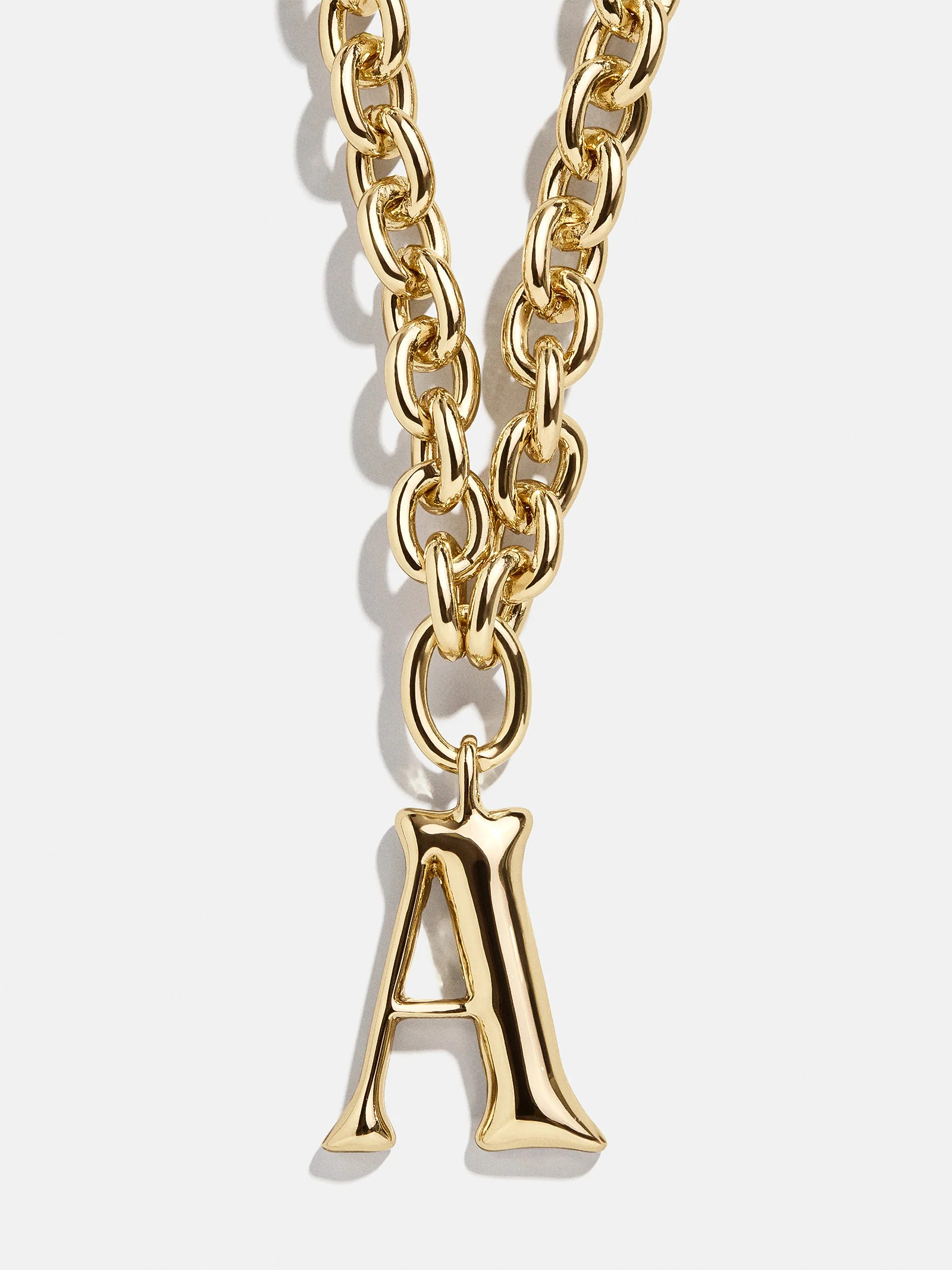 Chunky Charm Initial Necklace - Gold | BaubleBar