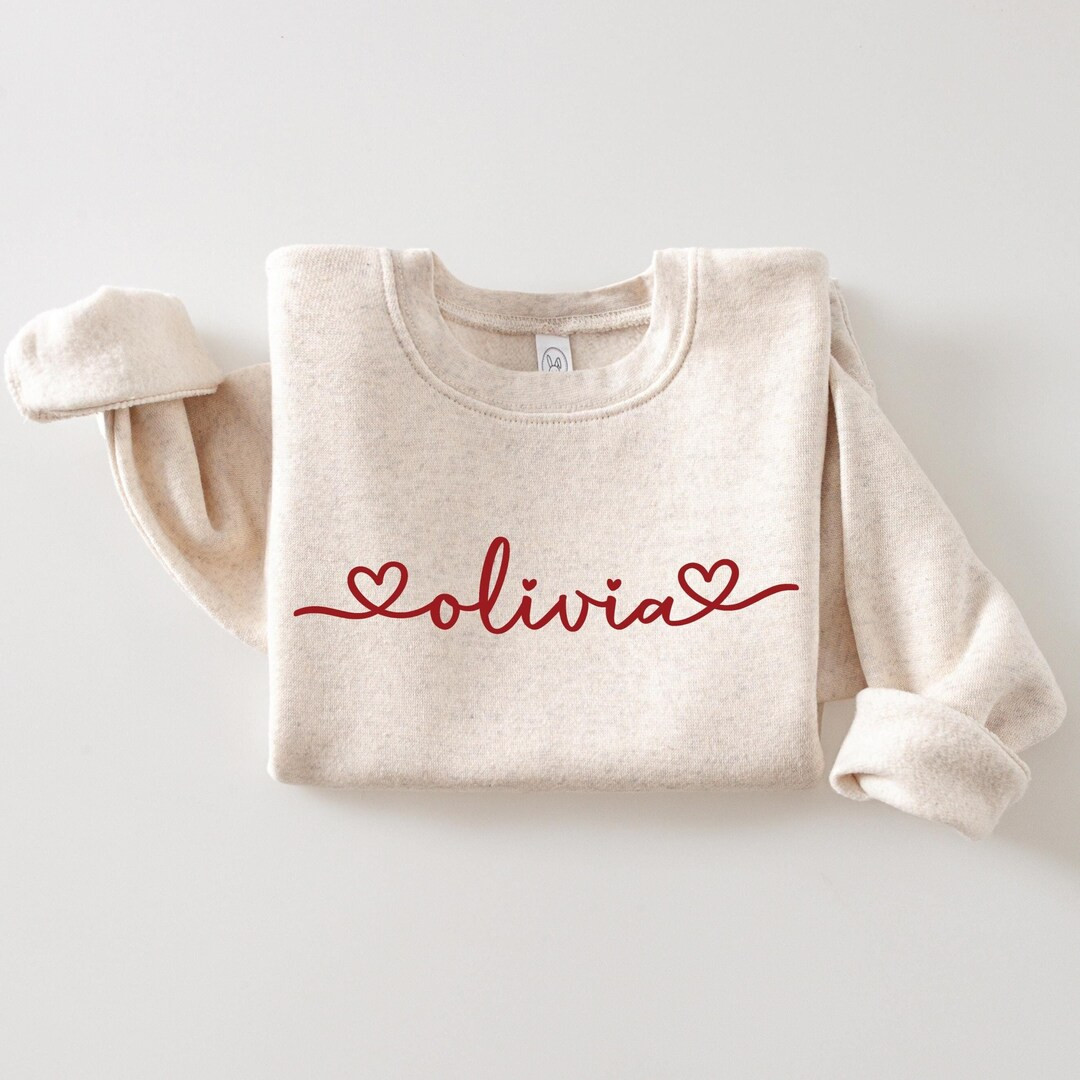 Custom Valentines Day Sweatshirt, Kids Valentines, Custom Sweatshirt, Toddler Sweatshirt, Valenti... | Etsy (US)