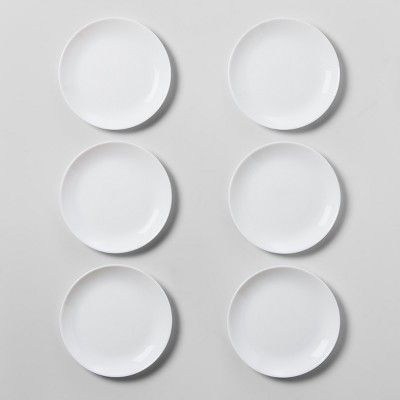 Glass Salad Plates 7.4" White Set of 6 - Made By Design™ | Target