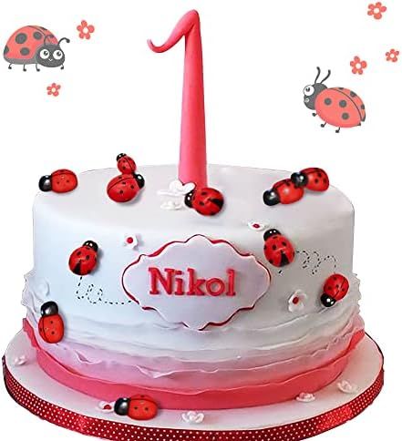 20 PCS Mini Size Ladybug Cake Decoration Mini Ladybug Cake Topper Ladybug Cupcake Decoration Lady... | Amazon (US)