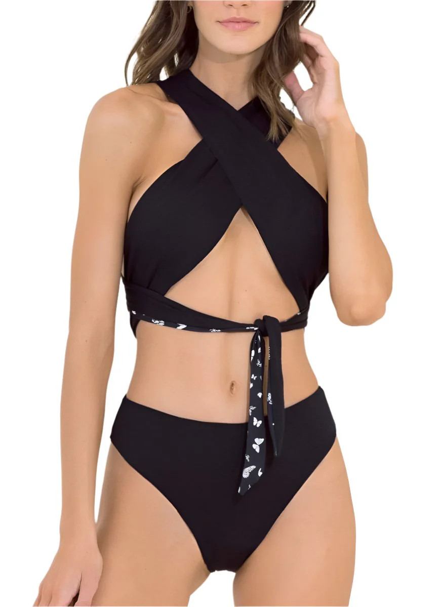 Maaji Black Tulip Radiant Trikini One Piece | Maaji