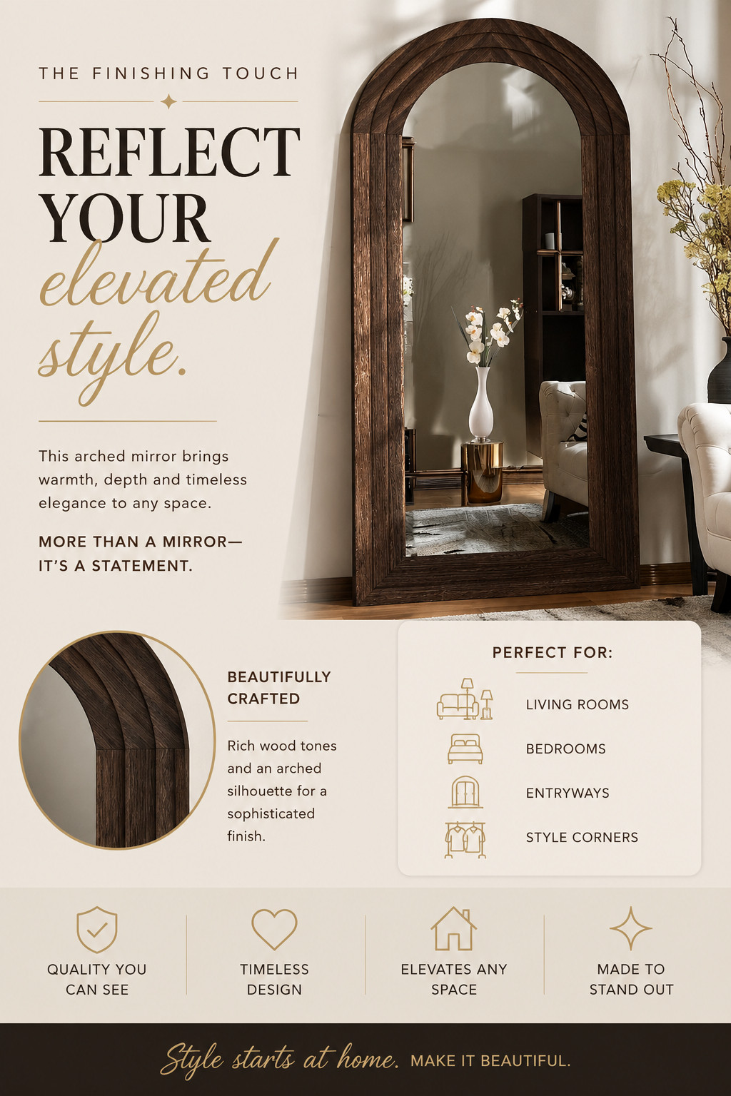 The finishing touch that makes the whole room feel intentional. ✨ Just enough drama to elevate any space. 🤎 #LTKHome #HomeDecor #QuietLuxury #InteriorStyle #NeutralHome #HomeFinds #ElevatedInteriors 

 #LTKU #LTKHome #LTKSaleAlert