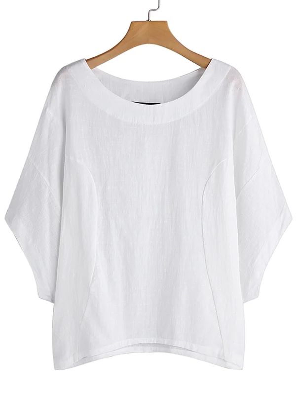 ZANZEA Women Batwing Sleeve Tunic Tops Baggy Casual Loose Blouse T Shirt | Walmart (US)