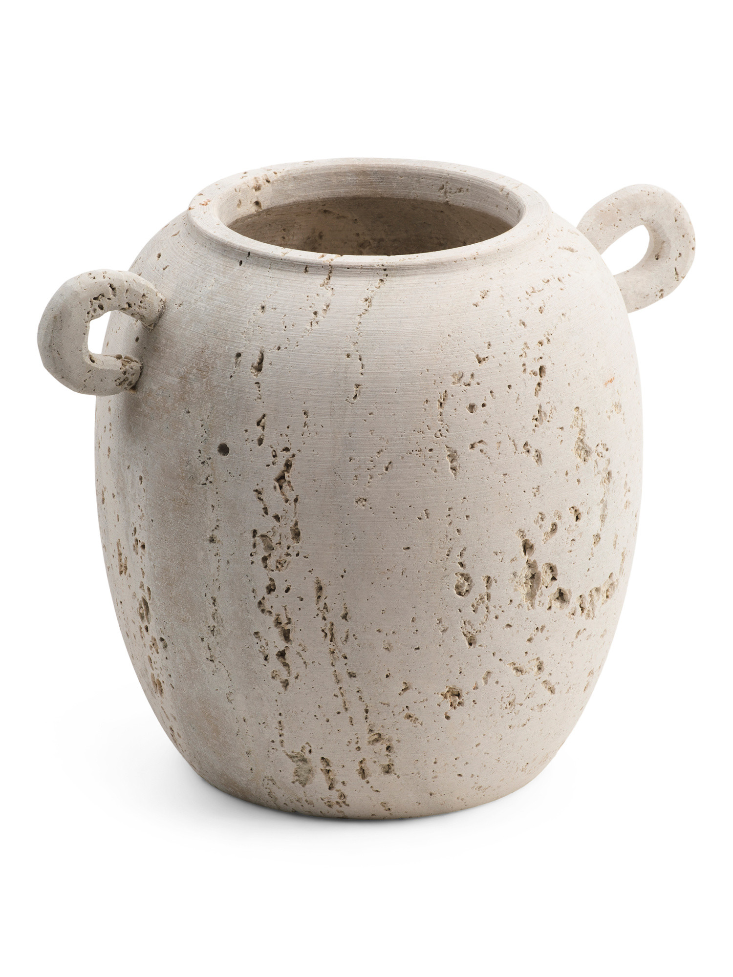9x10 Travertine 2 Handle Vase | Marshalls