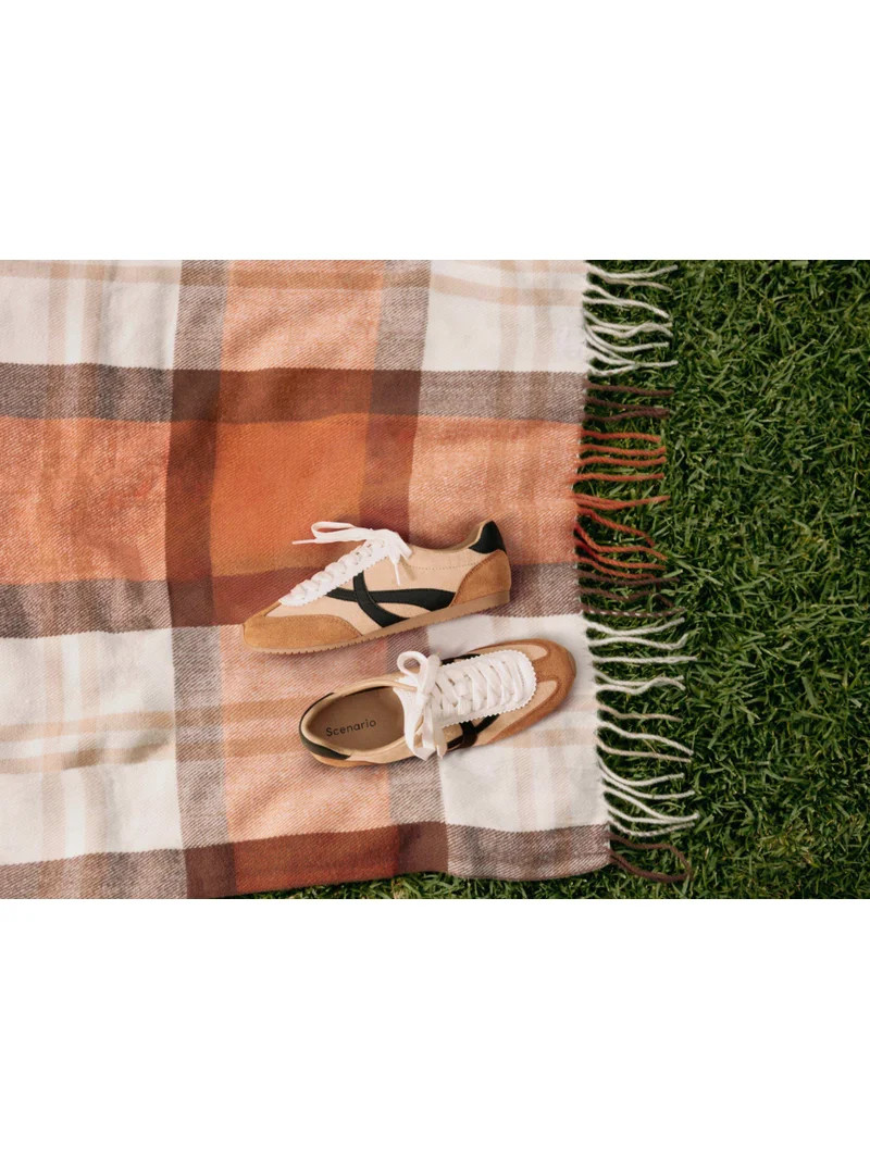 Scenario Women's Lace Up Low Profile Sneakers | Walmart (US)