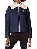 Levi's Women's Molly Nylon Quilted Sherpa Lined Puffer Jacket, Navy, Medium | Amazon (US)