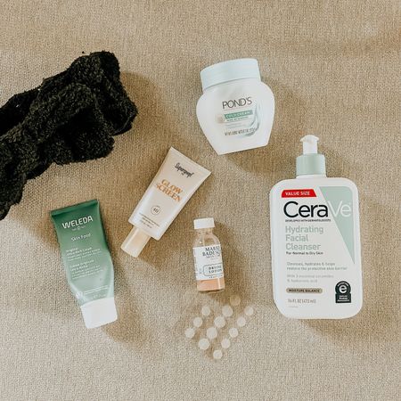 UPDATED skin care routine (that has actuallyyyy worked for me) ✨

MORNING
- put on my skincare headband to prevent my hair from getting wet
-clean my face with cerave
- weleda skin food
- supergoop glow screen

NIGHT
- put on my skincare headband to prevent my hair from getting wet
- remove makeup with ponds cold cream and warm watered wash cloth
- clean face with cerave
- spot treat with mario badescu for any minor upcoming breakouts/blackheads
- mightypatch or walgreens pimple patch for any ‘ready’ pimples (ew but ifkyk)

It has taken me so so long to find a routine that actually works and my skin hasn’t been clearer! feeling more and more confident wearing less and less makeup! 🫶🏼

#LTKskin

#LTKunder50 #LTKbeauty