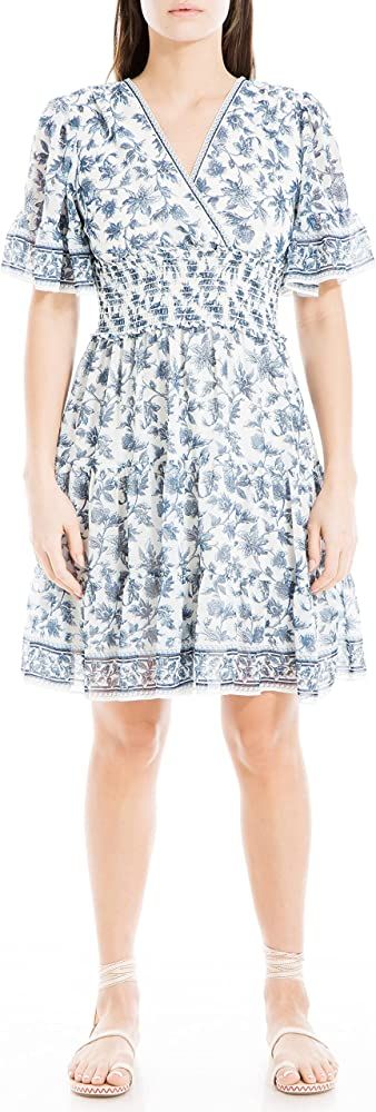 Max Studio Women's Sleeve Tiered Short Dress | Amazon (US)