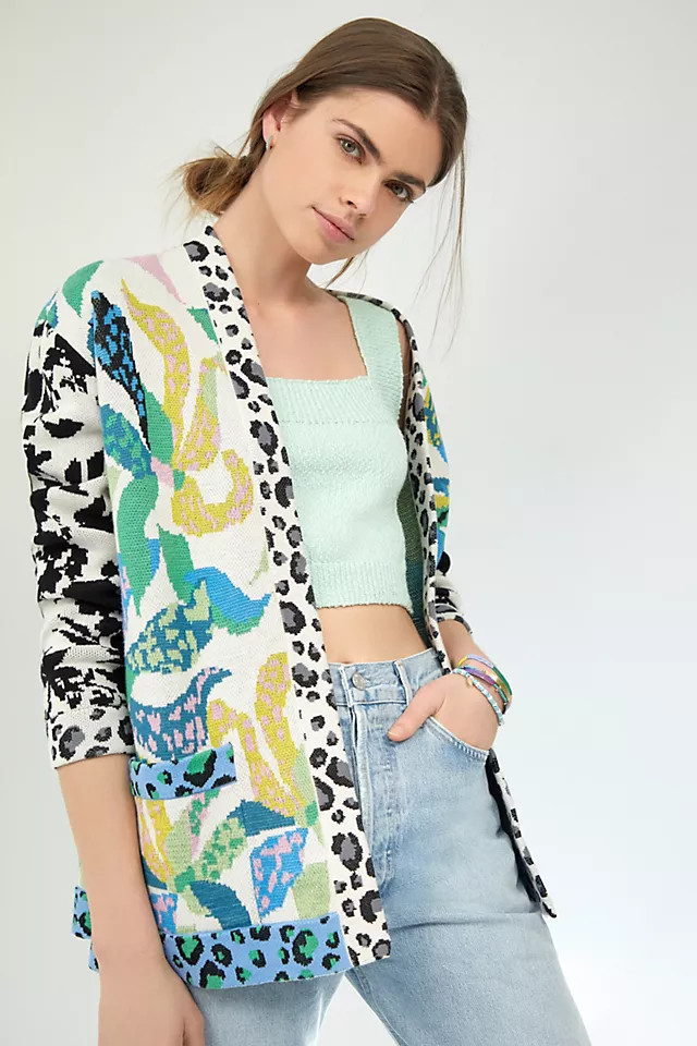 Maeve Savannah Contrast Cardigan | Anthropologie (US)