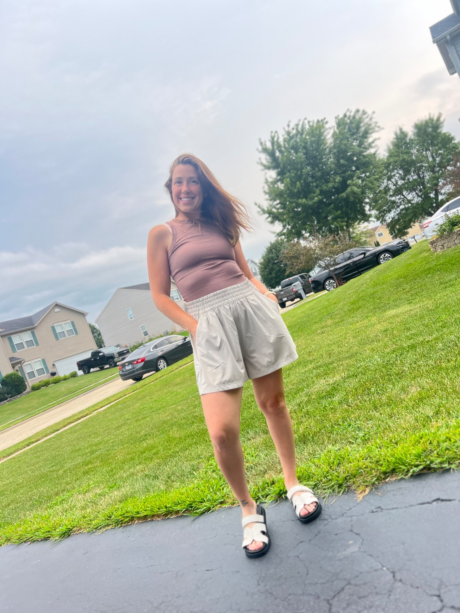 Summer style, elevated ☀️✨ 

Mixing luxe textures with everyday ease—this mauve tank is designer-level dreamy, paired with neutral shorts and crisp white sandals for that ‘quiet luxury meets weekend casual’ vibe 😎

Tap to shop the full look—high-low done right. 🛍️

#LTKPetite #LTKShoeCrush #LTKSeasonal