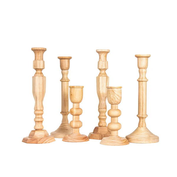 Wooden Candlestick Holders | The Avenue