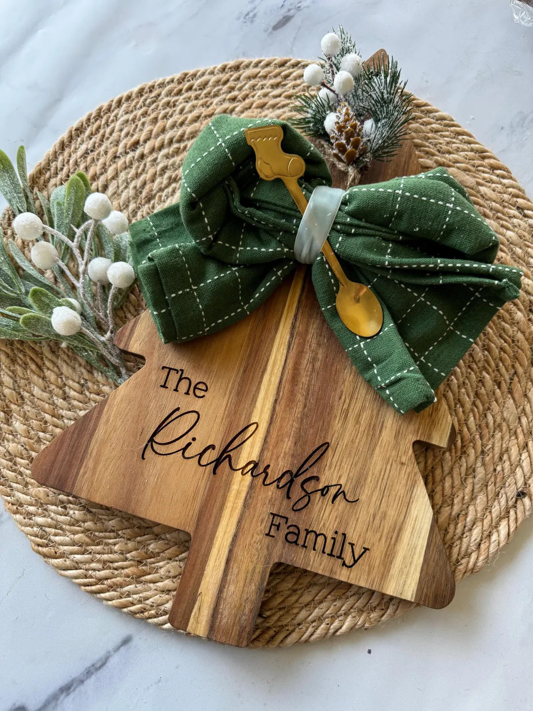 Personalized Tree Board, Engraved Christmas Tree Board, Engraved Christmas Tree, Gift for Hostess... | Etsy (US)