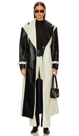 Baylor Coat in Black & Ivory Combo | Revolve Clothing (Global)