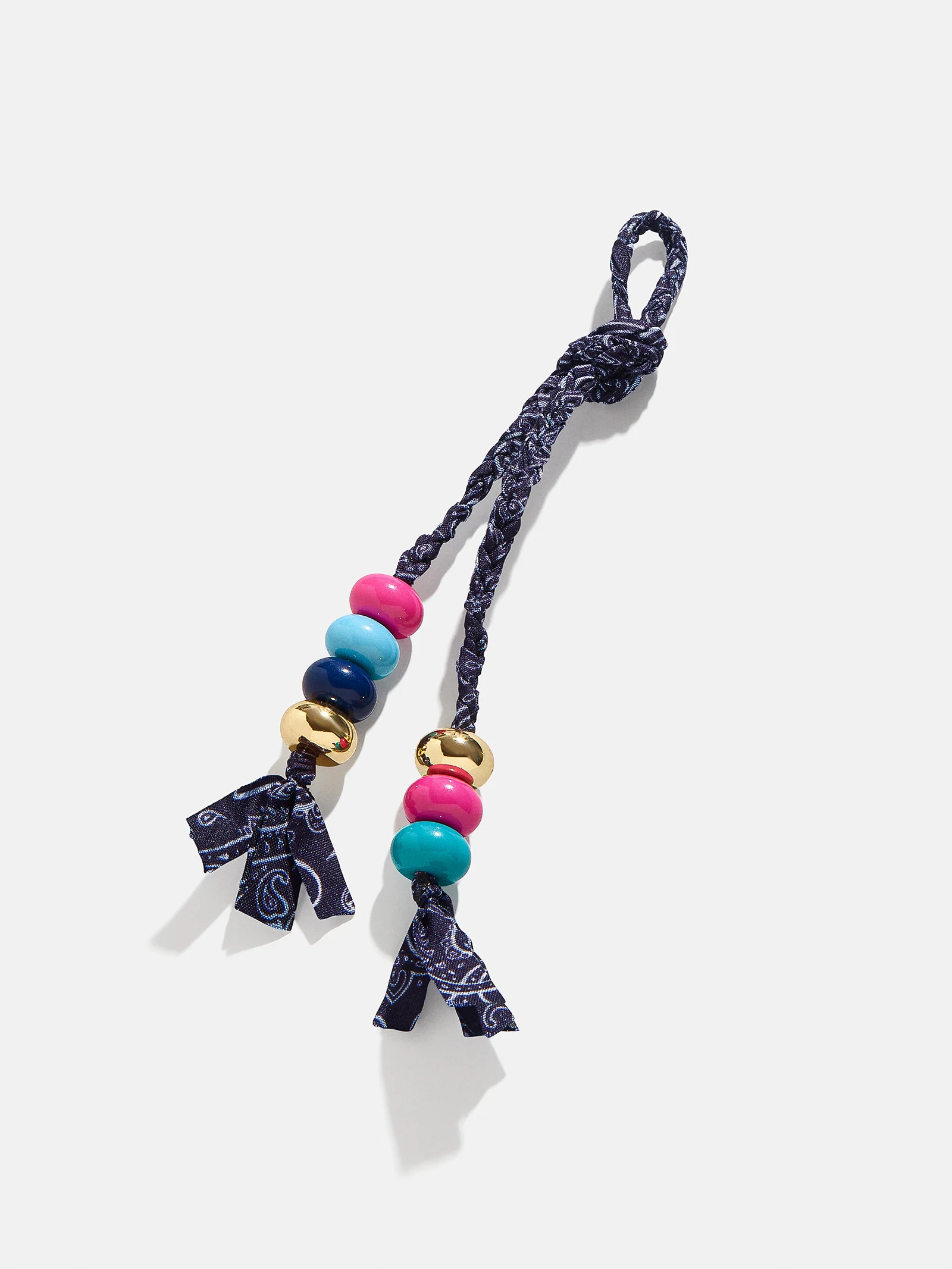 Braided Bandana Bag Charm - Blue | BaubleBar (US)
