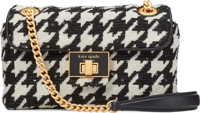 kate spade new york evelyn sequin houndstooth convertible crossbody bag | Nordstrom | Nordstrom