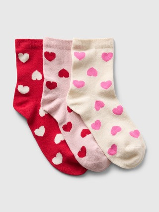 Kids Heart Crew Socks (3-Pack) | Gap Factory
