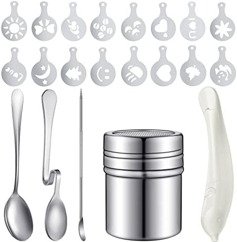 21 Pcs Coffee Art Stencils Pen Set Latte Art Stencils Coffee Carving Spice Pen Portable Barista A... | Amazon (US)