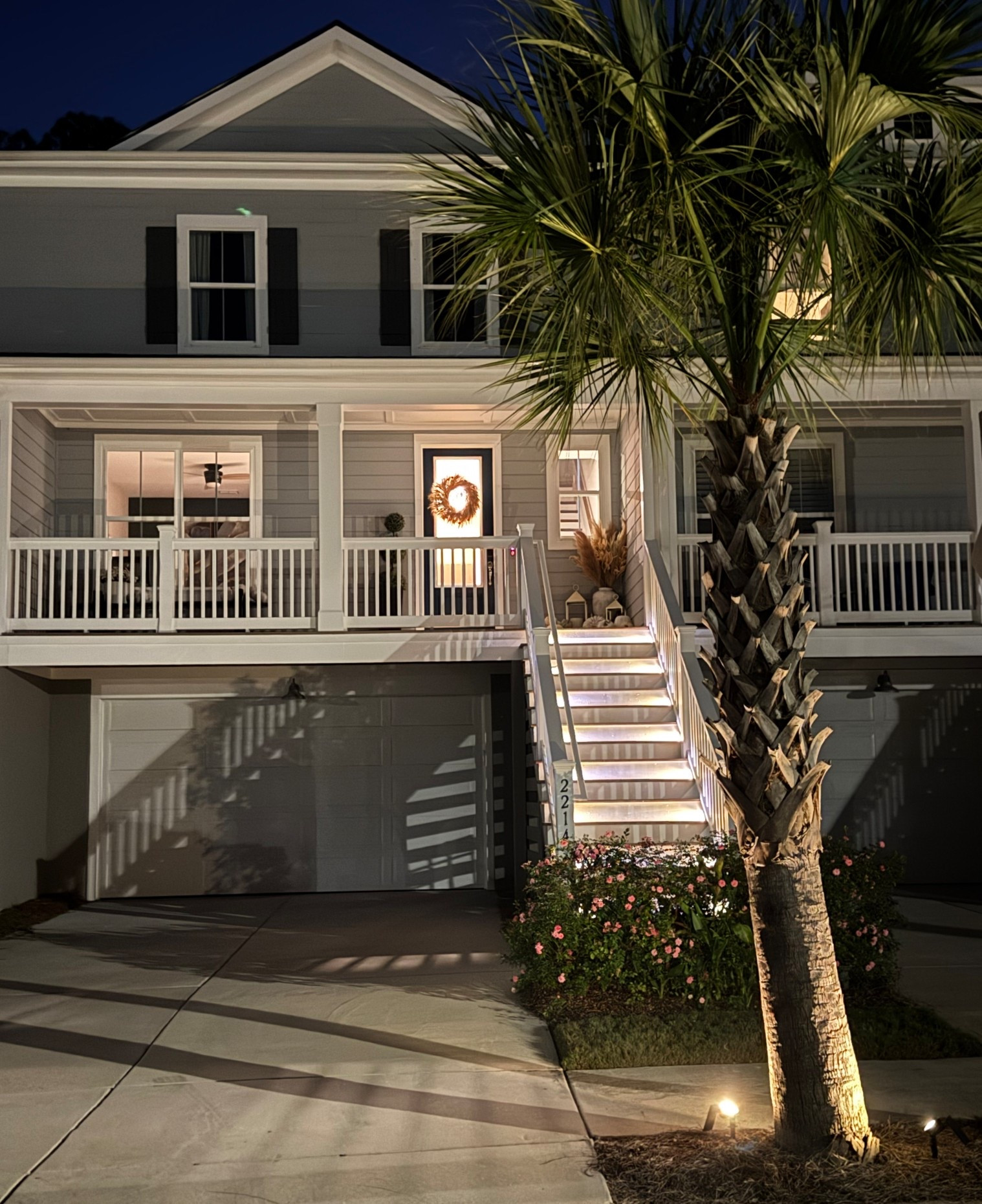 Love the stair lights and tree uplighting that I recently added! It really lights up the house and yard nicely at night. 

#LTKFindsUnder100 #LTKOver40 #LTKHome