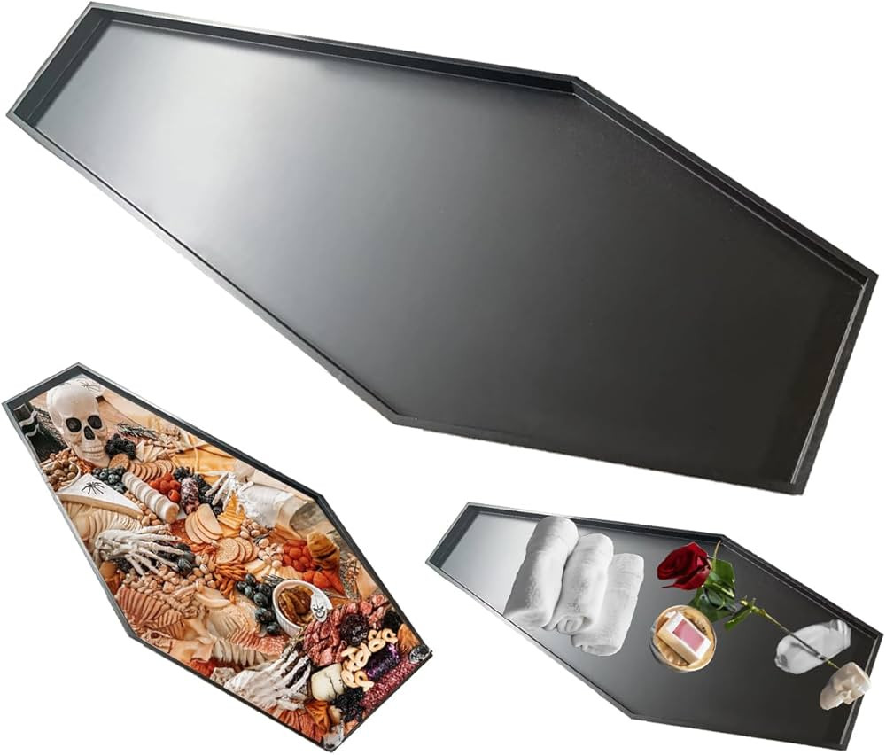 32'' Extra Large Halloween Coffin Charcuterie Board, Serve 8-12 Ghosts, Big Coffin Serving Tray C... | Amazon (US)