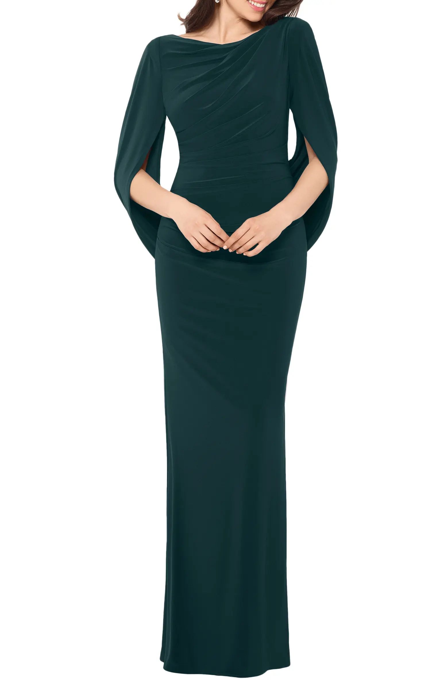 Drape Sleeves Trumpet Evening Gown | Nordstrom