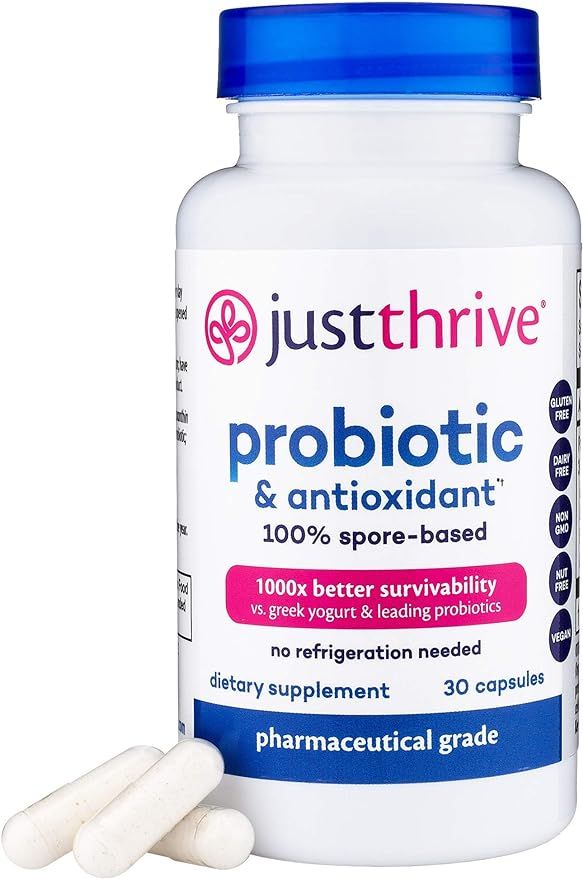 Just Thrive: Probiotic & Antioxidant - Vegan Proprietary Probiotic Blend - 30-Day Supply - 100-Pe... | Amazon (US)