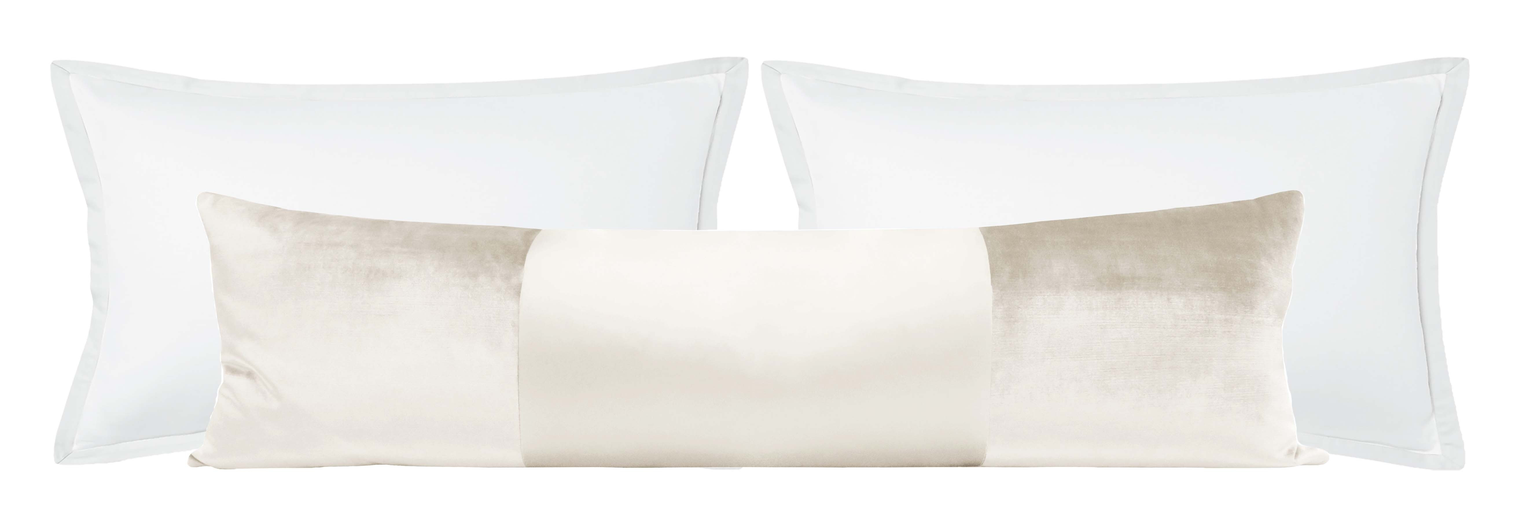 The XL Lumbar :: MONOCHROMATIC Faux Silk Velvet // Alabaster | LITTLE DESIGN COMPANY