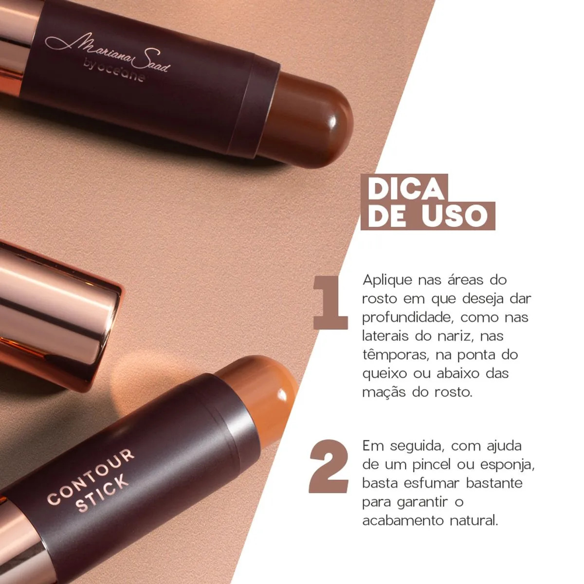 Contorno em Bastão Marrom Escuro Mariana Saad By Océane - Contour Stick Coffee 6g | Oceane (BR)