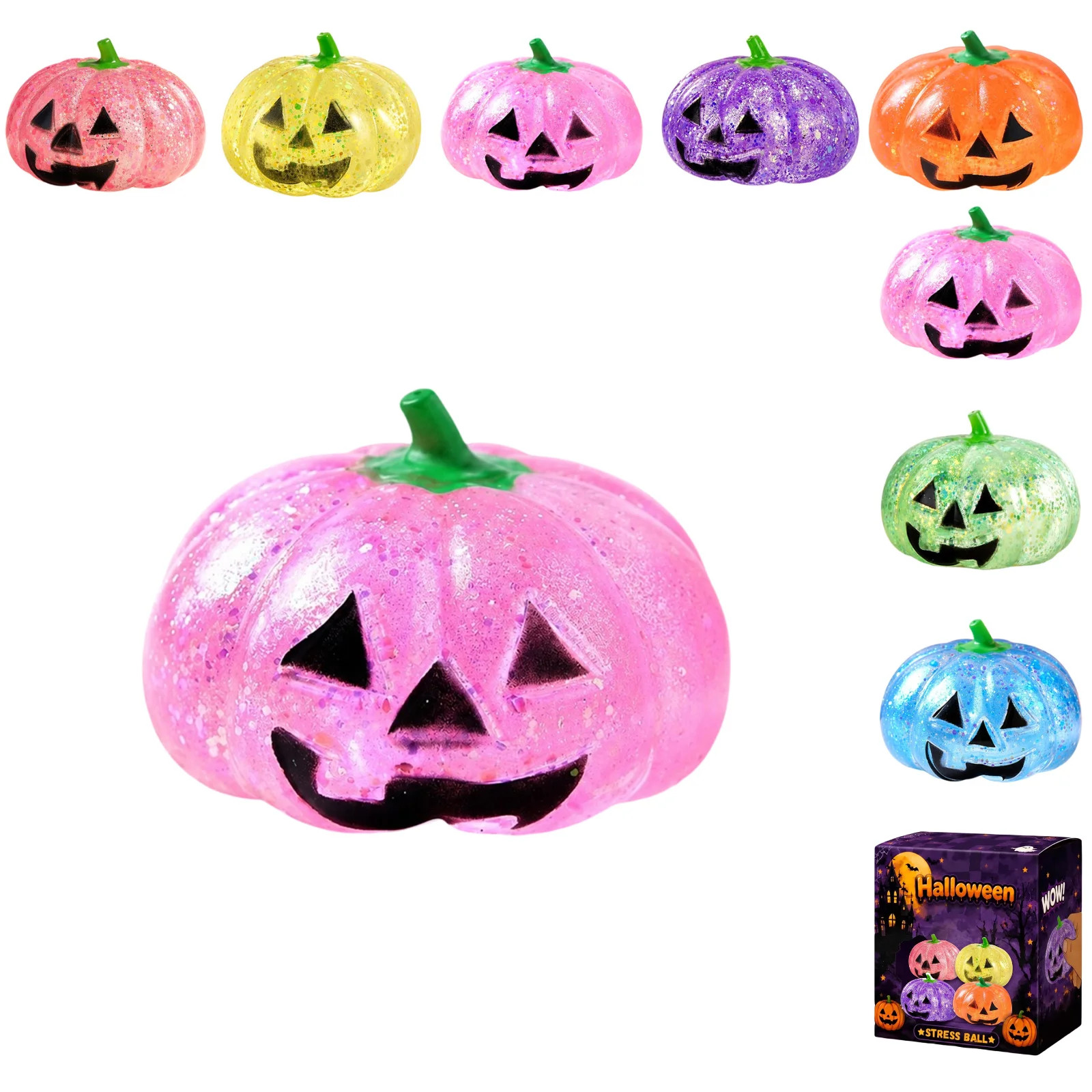 Halloween Pumpkin Dumpling Squishy, Halloween Pumpkin Stress Ball Soft Stretch Squeeze Toy, Palm ... | Walmart (US)