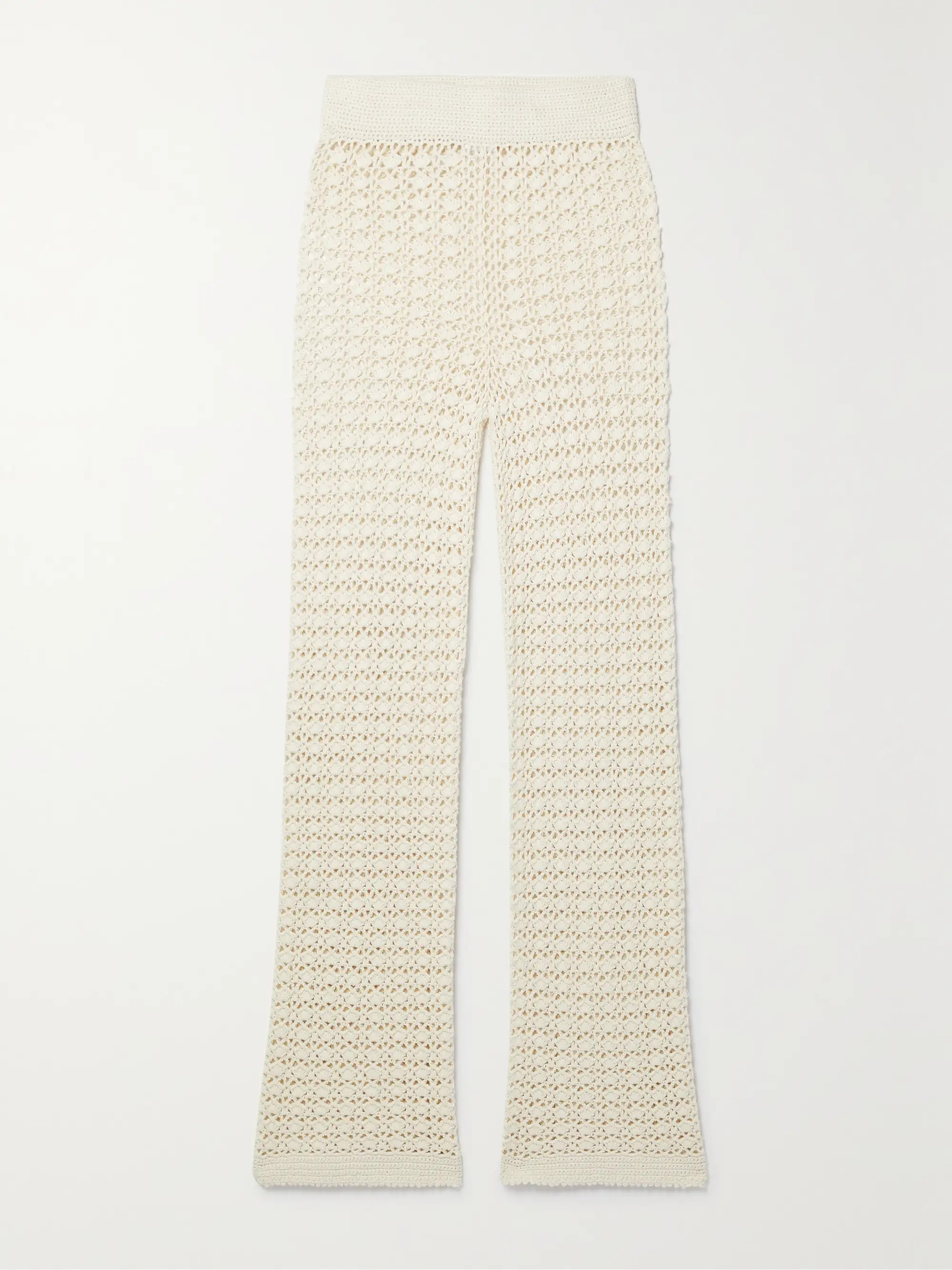 Lucy crocheted cotton straight-leg pants | NET-A-PORTER (UK & EU)