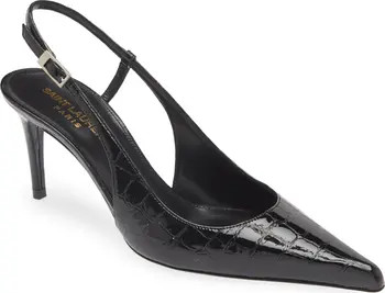 Saint Laurent Hacker Pointed Toe Slingback Pump | Nordstrom | Nordstrom