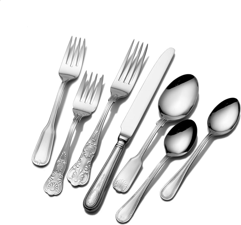 Towle T7490090 Hotel 90-Piece 18/10 Stainless Steel Flatware Set, Service for 12 | Amazon (US)