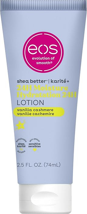 eos 24H Moisture Travel Body Lotion- Vanilla Cashmere, Travel Size Essential, Toiletries, Mini Bo... | Amazon (US)