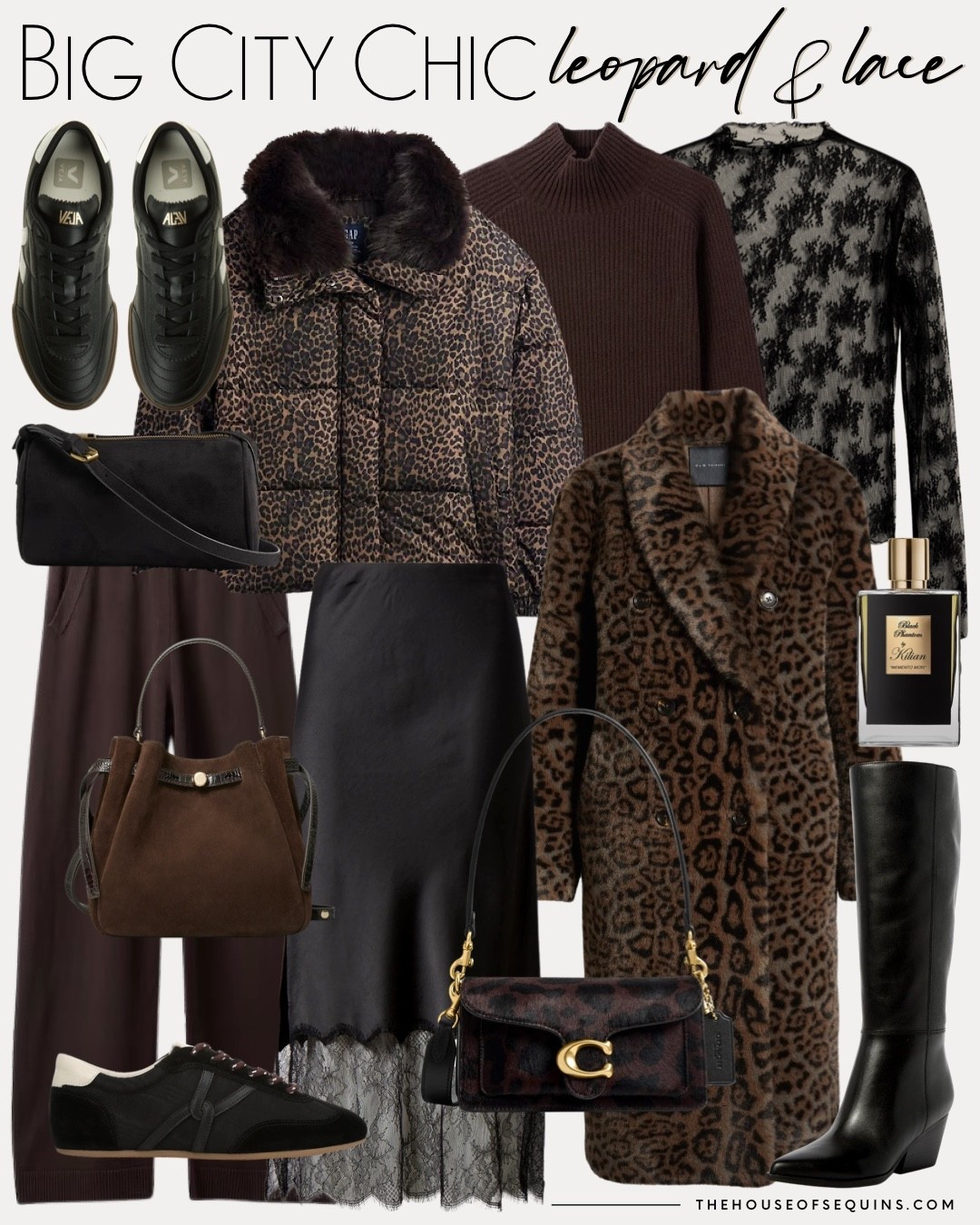 Shop dark and moody fall outfit finds! Lace skirt, leopard jacket, lace top, side boots, Veja sneakers, coach bag, leopard bag, Tory Burch bag, suede bag, leopard coat, faux fur coat, barrel bag and more! 

#LTKFindsUnder100 #LTKShoeCrush #LTKItBag