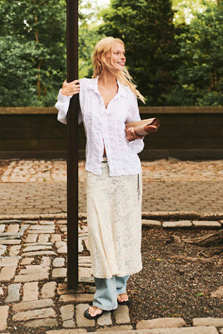 Sheer Emotion Midi Slip Skirt | Free People (UK)