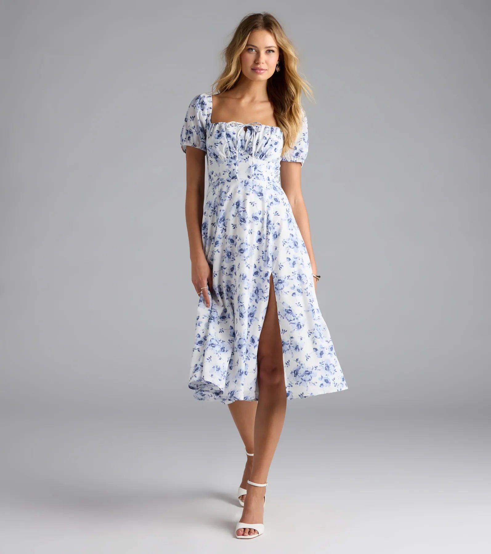 Charmingly Perfect Floral A-Line Midi Dress | Windsor Stores