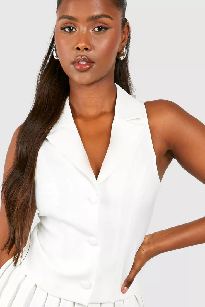 Fitted Seam Detail Vest | boohoo (US & Canada)