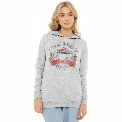 Women's Gilmore Girls Stars Hollow Gazebo Floral Pullover Hoodie, Sports Grey, X Large | Target