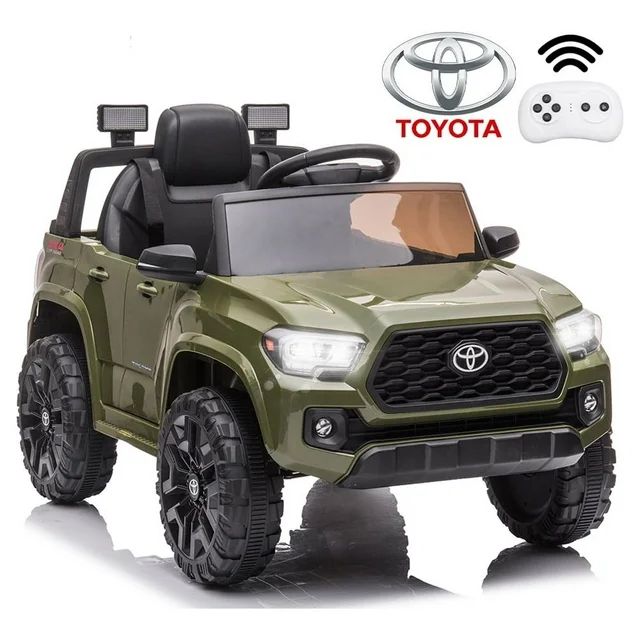Toyota Tacoma Ride on Cars for Boys, 12V Powered Kids Ride on Cars Toy with Remote Control, Green... | Walmart (US)