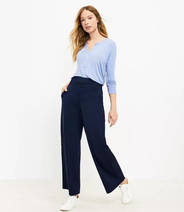Lou & Grey Feel Good Wide Leg Pants | LOFT