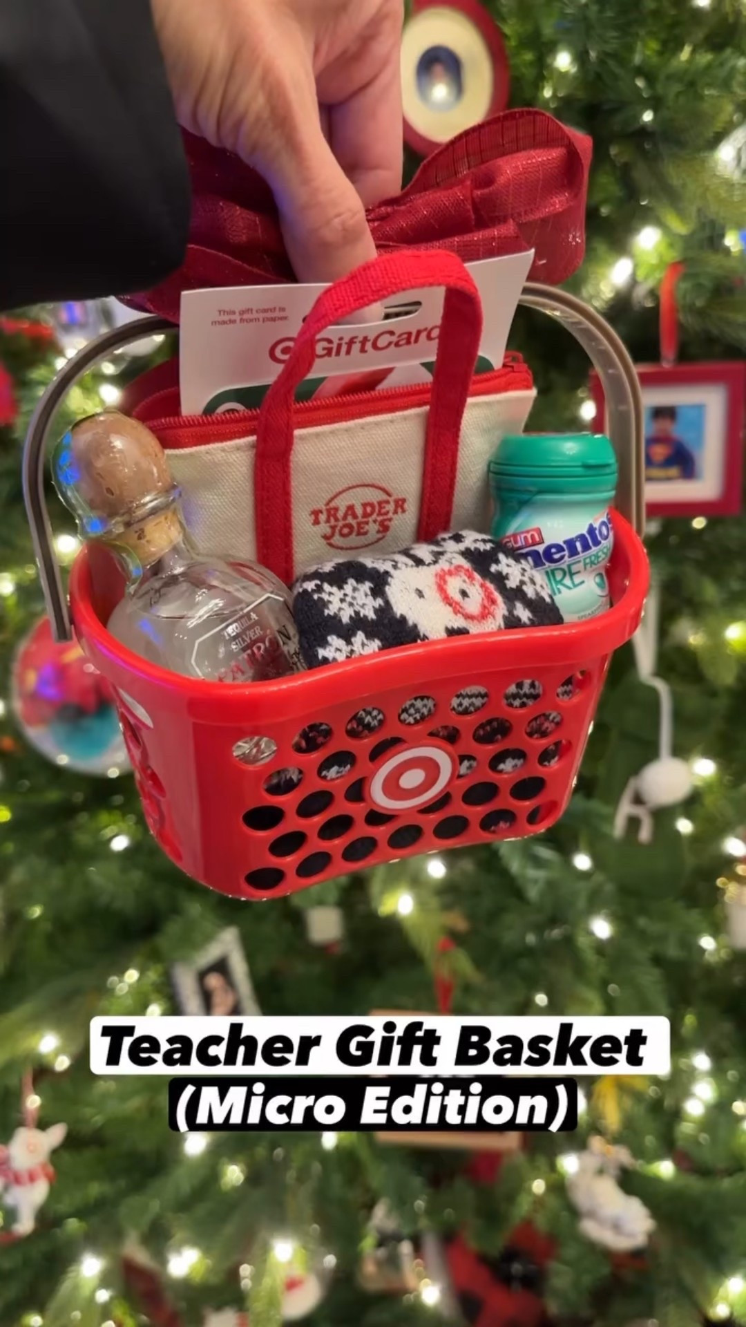🎅🏻 Twas the night before the last day of school before holiday break…and these micro baskets are just too cute for our daughter’s amazing teachers!  Tag your Target or TJ bestie on this cute idea! 

* Mini Target Basket - $3
* Bullseye Socks - $6
* TJ Micro Tote - $2.99
* Target Gift Card
* Micro Mentos - $1.29
* Mini Bottle 

#target #traderjoes #christmas #gift #holiday

#LTKmomlife #LTKHoliday #LTKGiftGuide