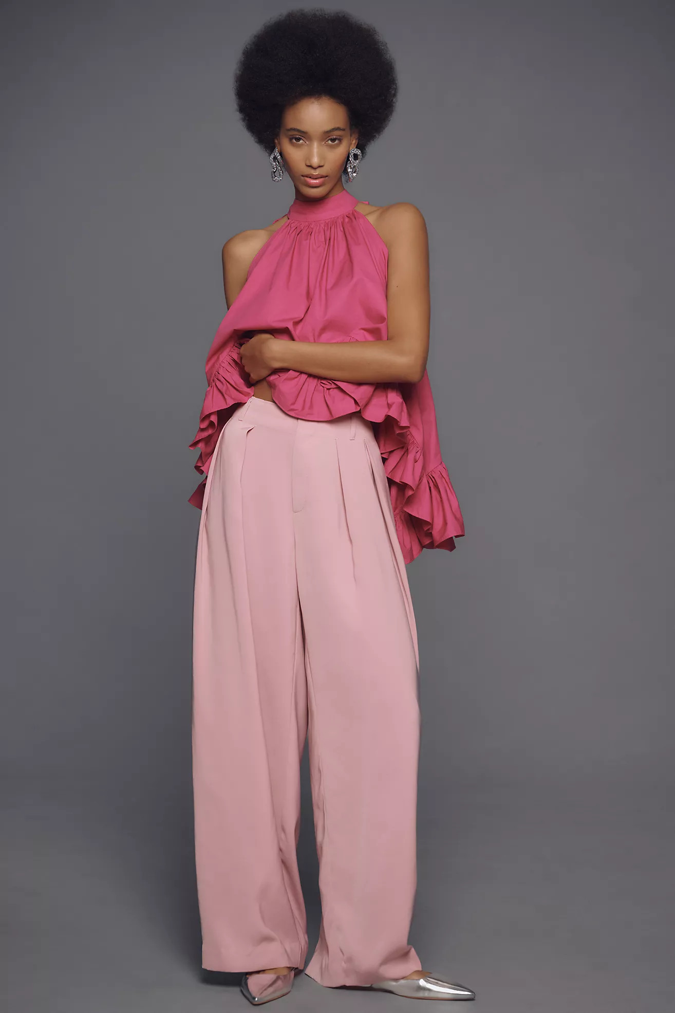 Maeve Tapered Puddle Trousers | Anthropologie (US)