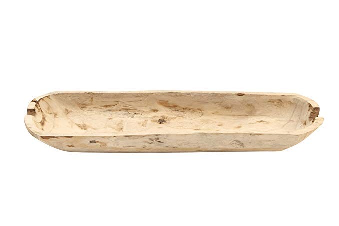 Creative Co-op Paulownia Wood Oval Bowl | Amazon (US)