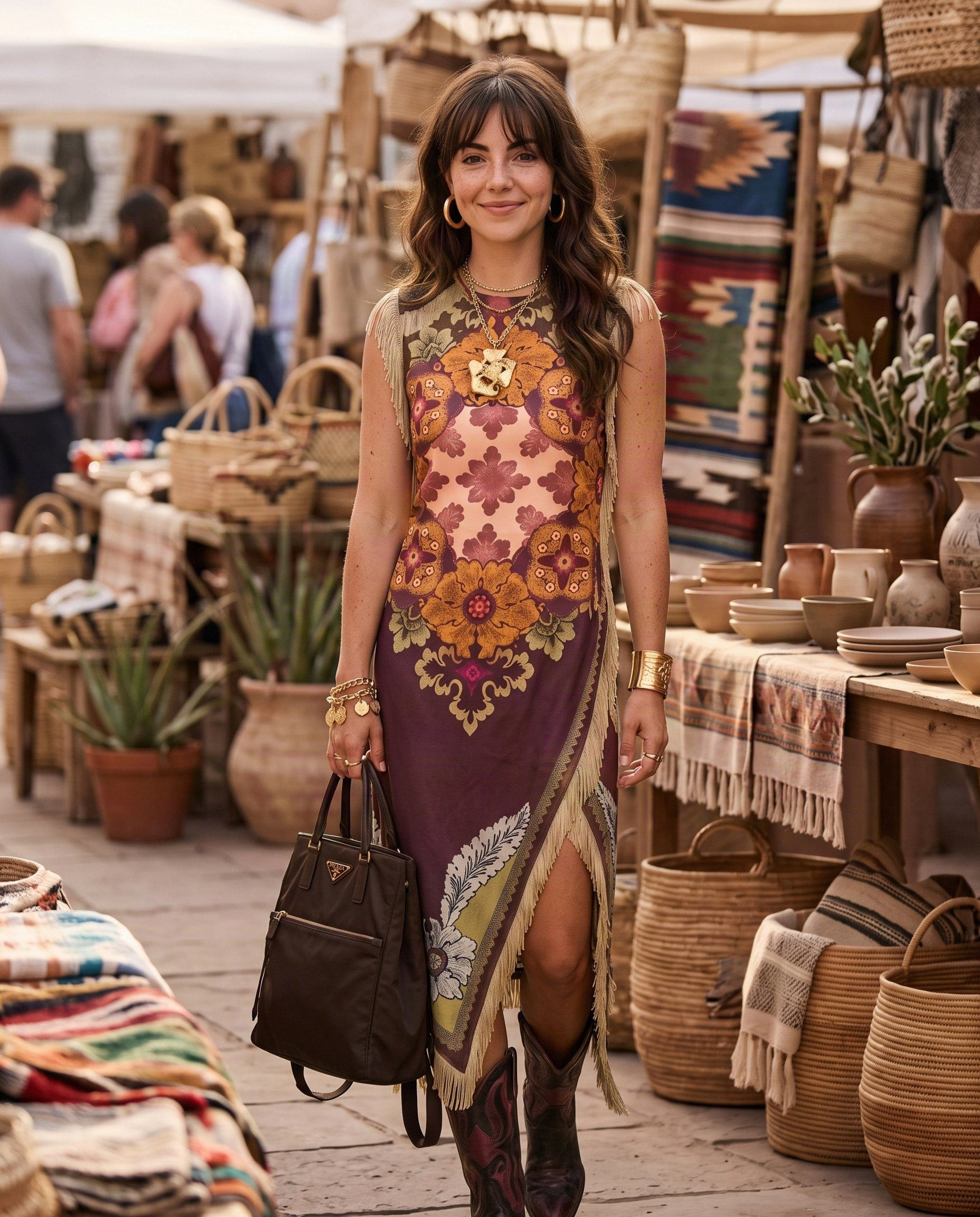 Fringe & Embroidery Boho Satin Maxi Tunic Dress 

 #LTKgrwm #LTKootd #LTKSaleAlert