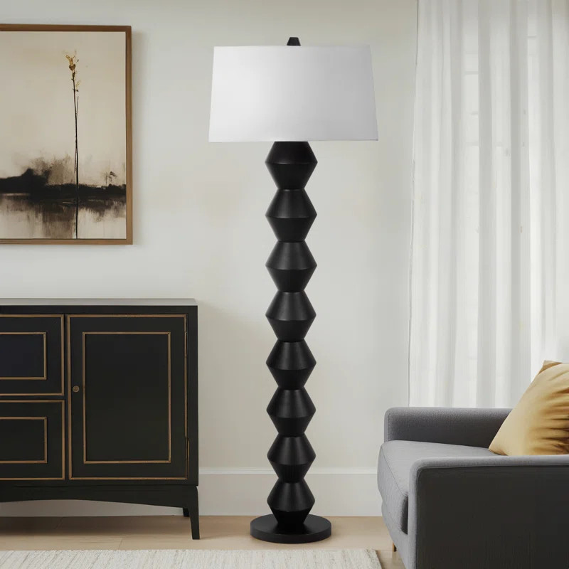 Brayden Studio® 69" Black Resin/Metal Stacked Totem Floor Lamp | Wayfair | Wayfair North America